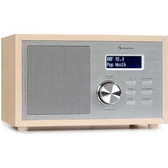 Auna Ambient Radio numérique DABDAB+ Tuner FM Bluetooth 5.0