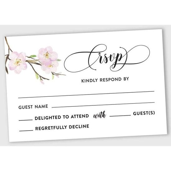 50 Carte RSVP Vuote Con Buste Bianche Per Matrimoni E Feste – 5x7 Pollici – Inkdotpot - 3