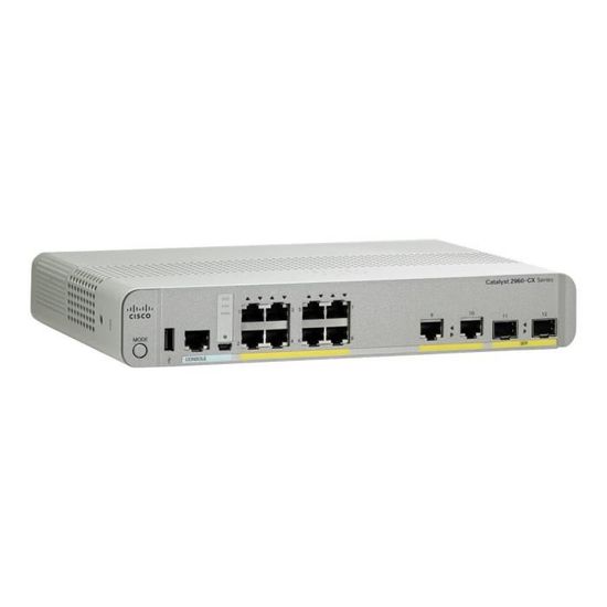 Cisco Catalyst 2960CX-8TC-L - Commutateur - Géré - 8 x 10-100-1000 + 2 x SFP + 2 x 10-100-1000 (liaison montante)