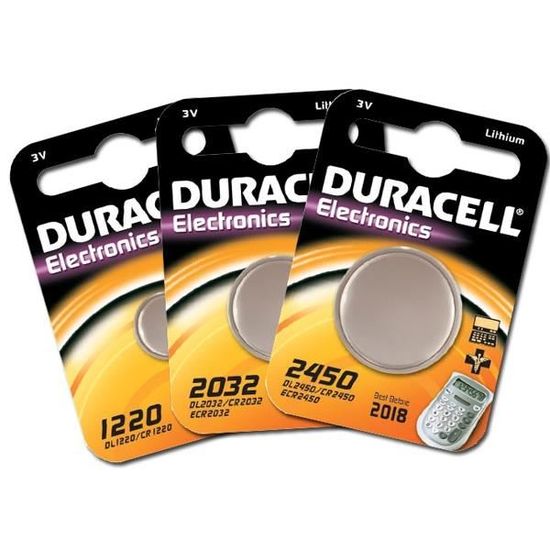 Duracell - Pile bouton au lithium 2032 3 V - Batterie longue durée - 2 Duracell - Pile bouton au lithium 2032 3 V - Batterie longue durée - 2