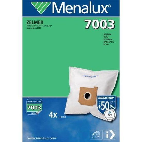 Sacs d'aspirateur MENALUX - 2108 P pour MOULINEX - Lot de 5