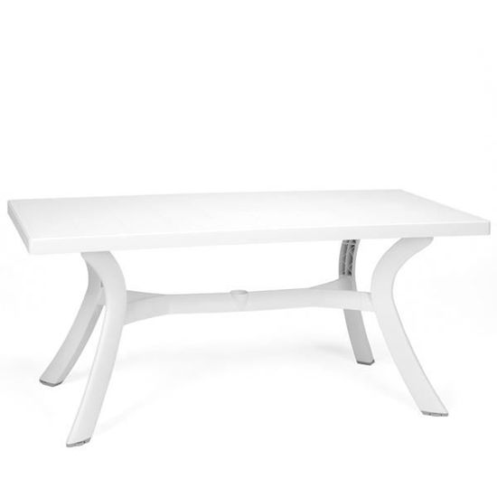 Table rectangulaire NARDI Toscana 160 Blanc Cdiscount Jardin