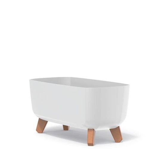 Prosper Plast Vaso Coubi Duo 35x31 Cm – Bianco, Design Moderno, Plastica Resistente, Per Interni - 4