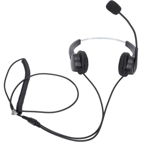 Casque Téléphonique RJ9 Avec Microphone Antibruit - Compatible Cisco 79xx Et Autres - Pour Centre D'Appels Et Bureau
