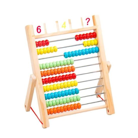 Jeu éducatif Montessori En Bois Pour 3-6 Ans - Apprentissage Chiffres, Calcul, Horloge, Tableau Effaçable