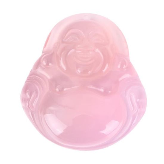 Pendentif Tête De Bouddha En Cristal De Quartz Blanc - Amulette Naturelle