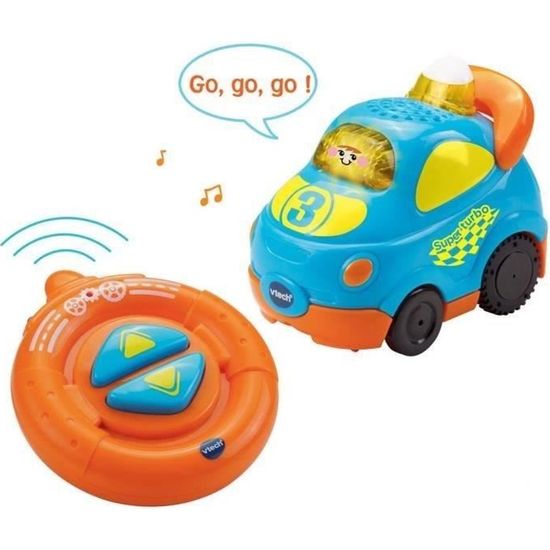 Vtech Baby Tut Tut Bolides RC – Voiture Télécommandée 1-5 Ans, Sons/phrases/musiques, Capteurs Magiques, Avance/recule