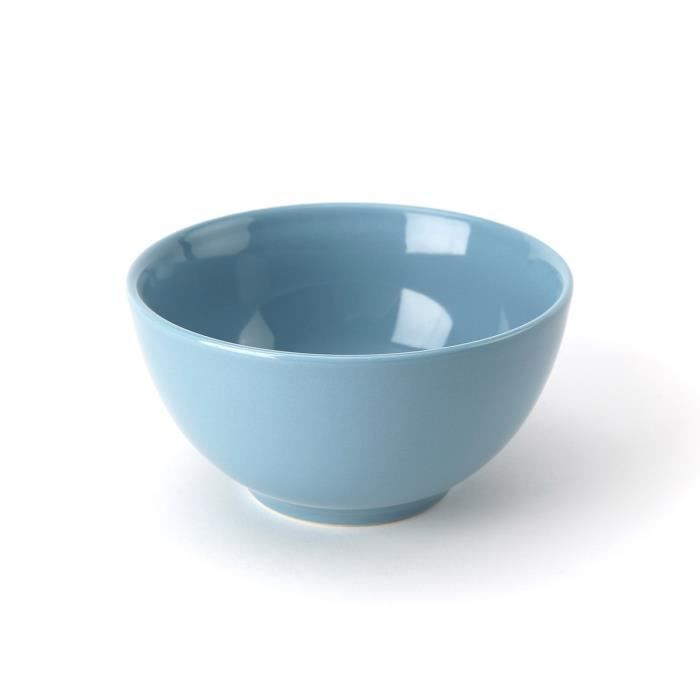 Lot 6 bols en faience 14cm - bleu