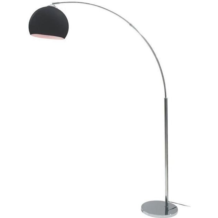 Lampadaire BALLA - abat jour PVC pieds metal chrome