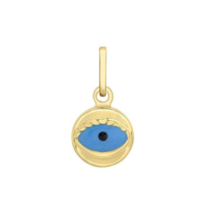 Pendentif Vendu Seul MJYKF Véritable 9ct des femmes en or jaune émail mauvais oeil Pendentif Marque Nouveau