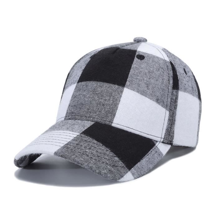 Hommes Femmes Casquette À Carreaux De Baseball Casquette Snapback Hip-Hop Réglable Casquette à visière l928
