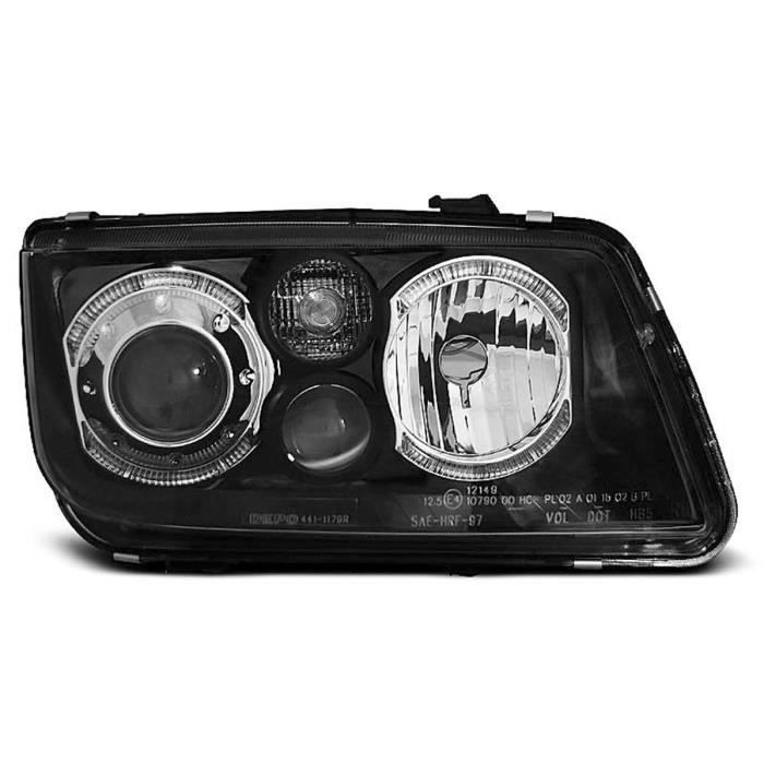 Paire de feux phares VW Bora 98-05 angel eyes noir
