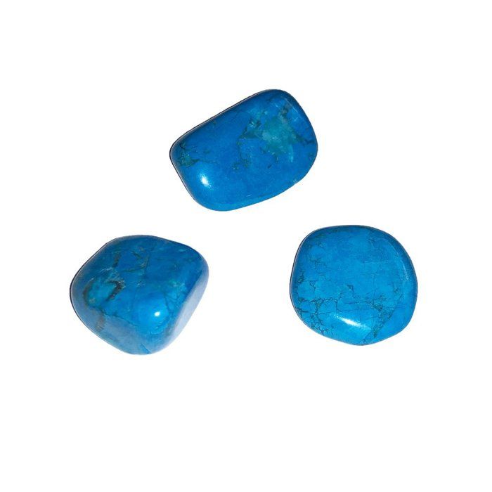 Pierre roulée Howlite bleue