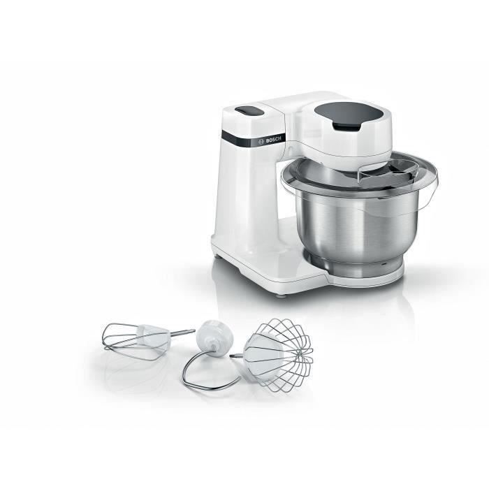 BOSCH - Kitchen machine Serie 2 - Robot de cuisine - 900W - 7 vitesses + turbo - Bol mélangeur inox 3,8 L - Noir / silver