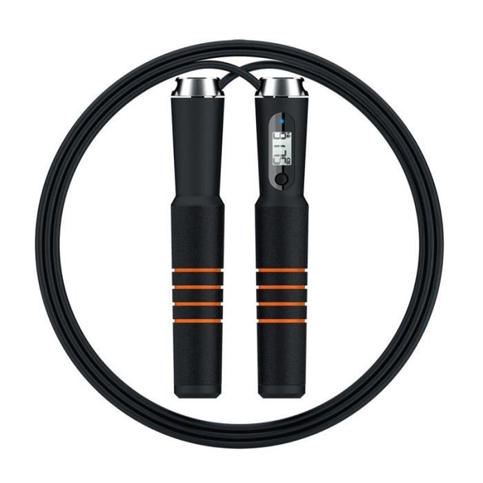 Corde à sauter Bluetooth intelligente croix Fit compteur de vitesse de calories numérique cordes à s - Modèle: Black - HSJSTSA09875