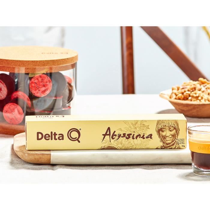 Delta Q Abyssinia Etui de 10 Capsules - Compatible uniquement machines Delta Q