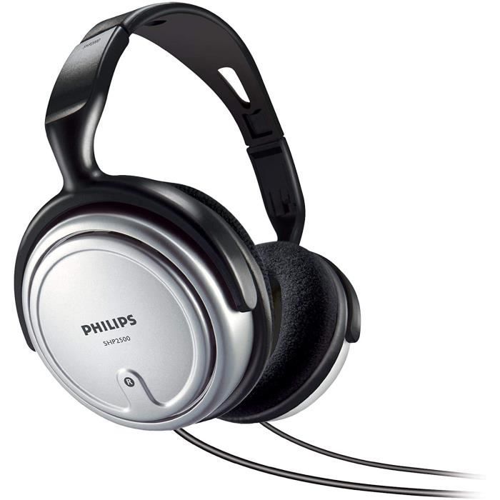 Philips SHP2500 - Casque TV filaire - Gris