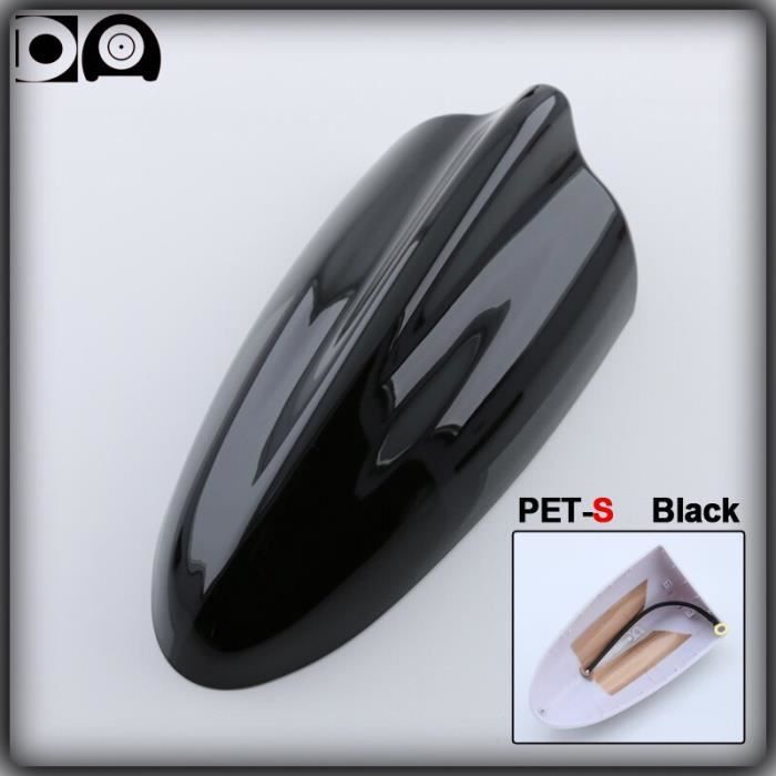 Antenne d'aileron de requin grande taille pour voiture, peinture de Piano, accessoires pour Hyundai Kona~Black PET S*YI9374