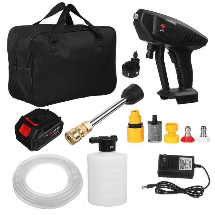 13PCS Set Pistolet de lavage Sans fil Nettoyage 25V Pour Voiture Jardin