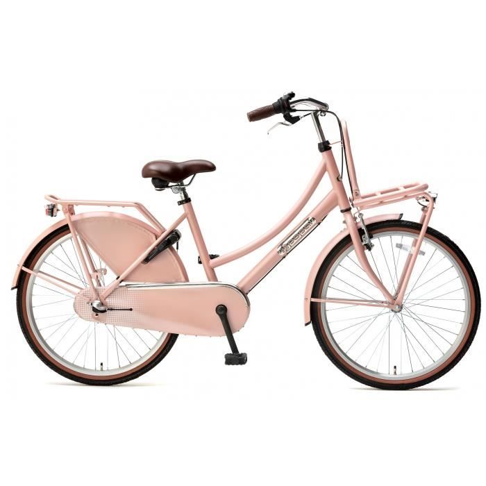 Popal Vélo fille Daily Dutch Basic+ 24 pouces 42 cm Fille 3SP Frein à rétropédalage Saumon