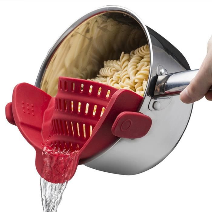 Passoire Silicone Casserole Bol Bowl ustensiles Cuisine Riz pâtes Essoreuse
