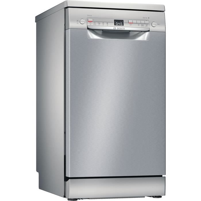 Lave-vaisselle pose libre BOSCH SRS2HKI59E SER2 - 9 couverts - Induction - L45cm - 46 dB - Inox