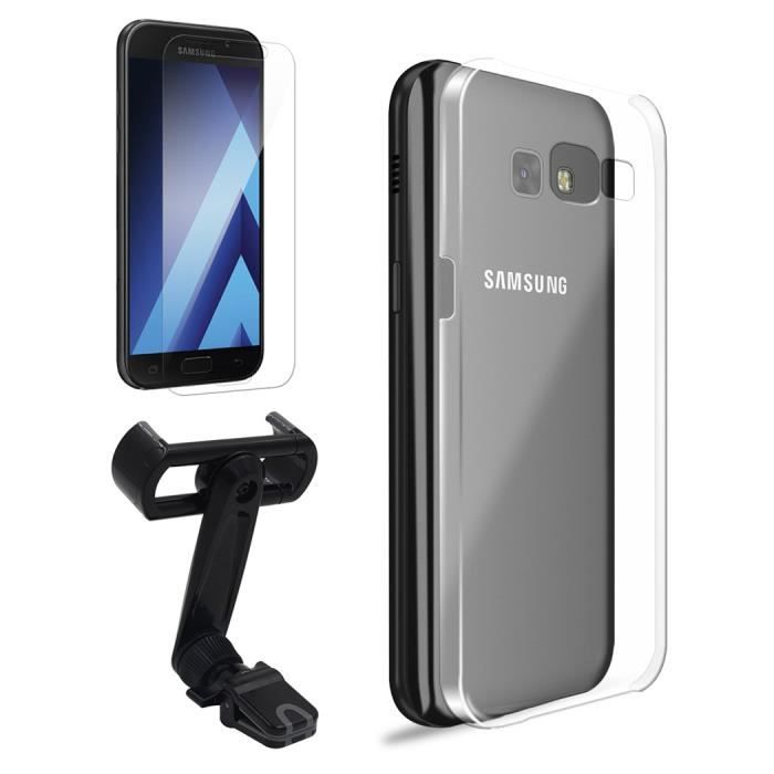 Exopack Coque + Verre Trempé + Support Voiture pour Galaxy A5 2017