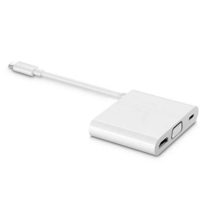 HUAWEI Adaptateur MateDock 2 - Mini-dock - USB-C - VGA et HDMI - Blanc
