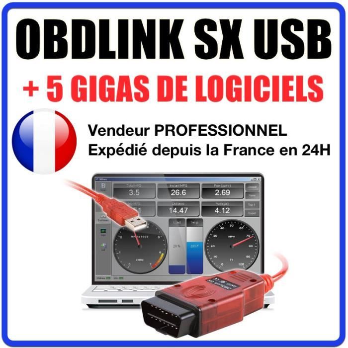 OBDLink SX USB : diagnostic professionnel 16 bits spécial Multiecuscan RENOLINK
