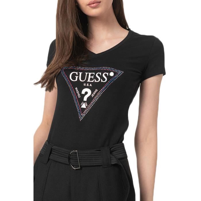 Tee shirt femme Guess W0bi63 - J1300 Jblk Noir