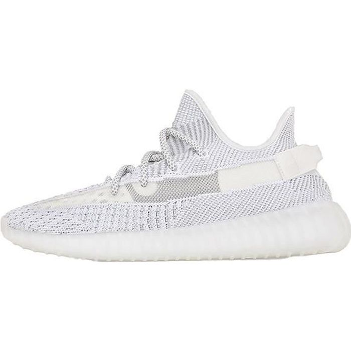 Baskets Adidas Original Yeezy Boost 350 V2 Static Gris Blanc Chaussures de Course pour Homme Femmes