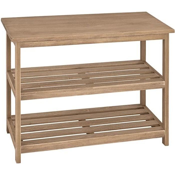 Etagère en bois massif chêne clair, Dim : 65 x …