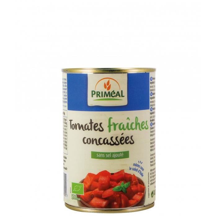 Tomates Fraîches Concassées bio 400 g PRIMÉAL