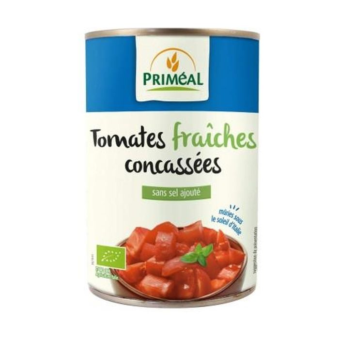 Tomates Fraîches Concassées bio 400 g PRIMÉAL