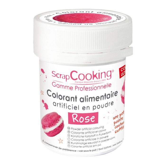 Colorant alimentaire (artificiel) - Rose - Scrapcooking