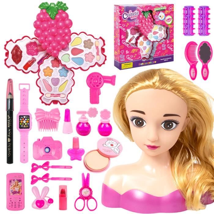 Cadeau d'anniversaire cadeau de Noël-Charlene Super Model-Tête à Coiffer et Maquiller avec Accessoires, Cheveux Blonde 04