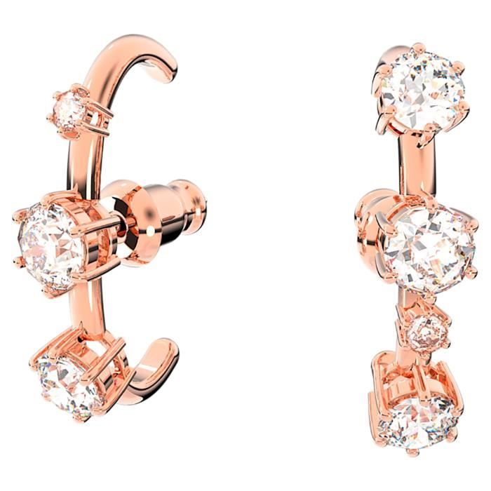 Boucles d'Oreilles femme - SWAROVSKI - Anneaux d'oreilles Constella Swarovski - Couleur de la matière:Rose
