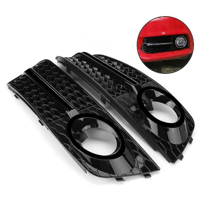 NEUFU Voiture Grille Pare-chocs Avant Brouillard Pour Audi A4 B8 2009-11 Noir Brillant