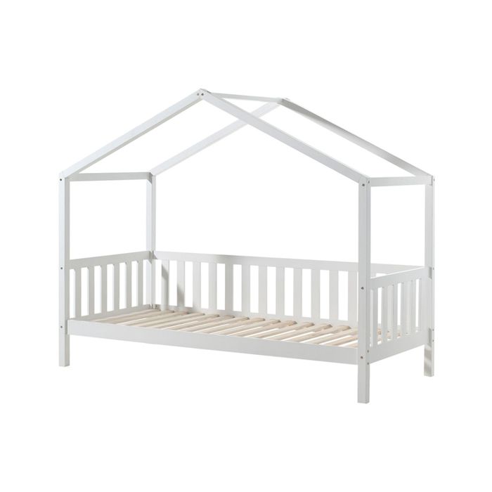 Lit cabane Dallas 2 90x200 - blanc