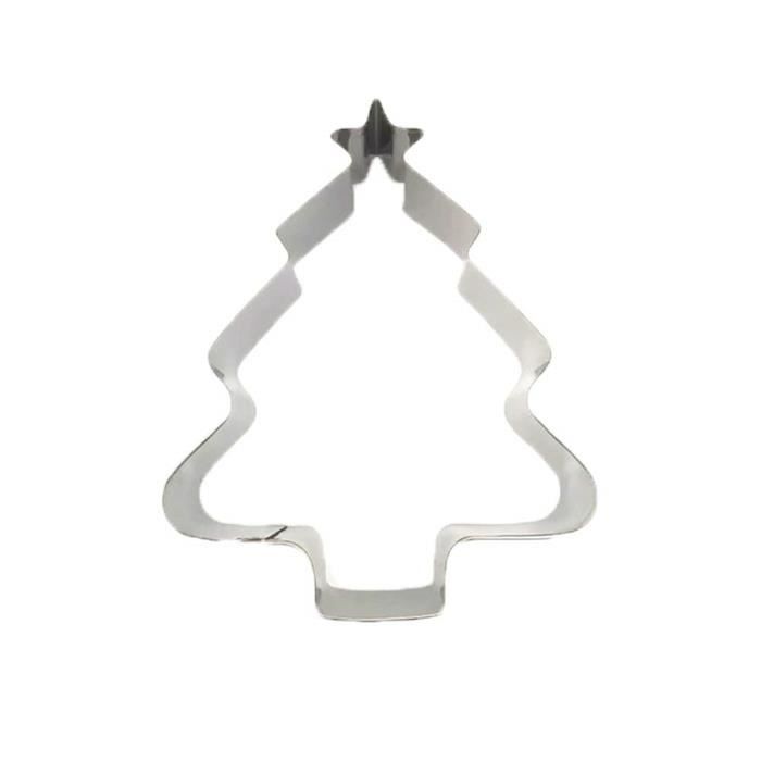Noël Emporte-pièces en Forme de Sapin de Noel en Acier Inoxydable pour Décoration de Gâteau Fondant Biscuit Cookie Pâtis