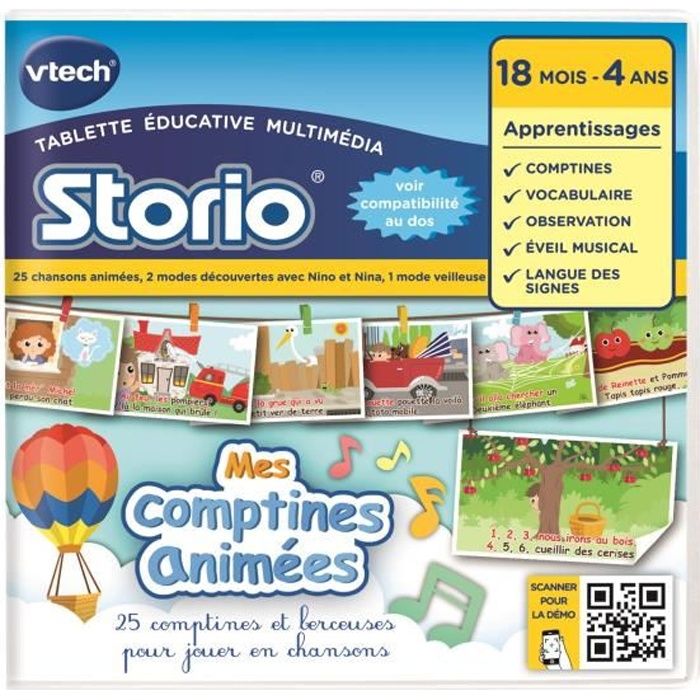 VTECH Jeu Educatif Storio Mes Comptines Animées