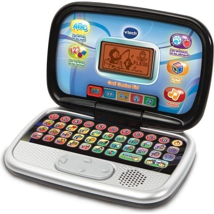 VTECH - Ordi Genius Kid - Noir - Ordinateur Interactif Enfant