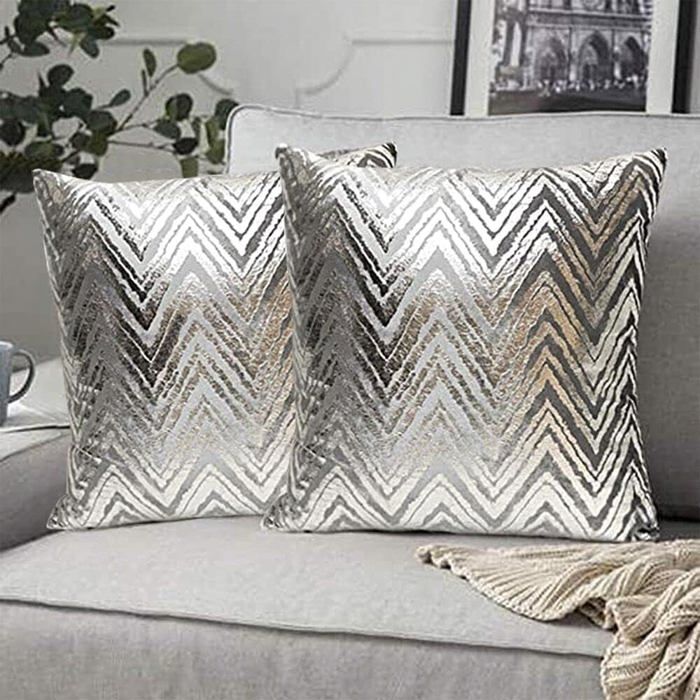 2 Pieces Housses de Coussin Modernes Style Taie doreiller Decoration Maison pour Salon Chambre Canapé Chaise de Bureau 45x45cm