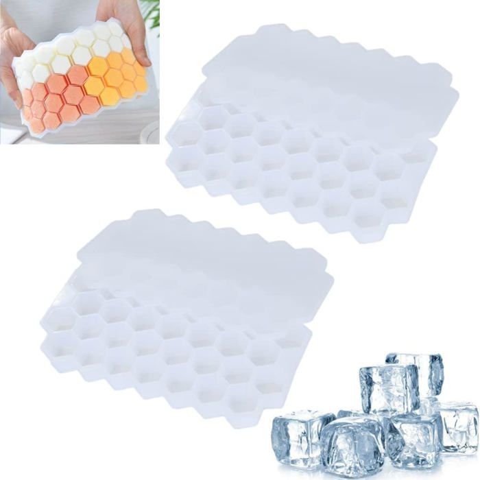 Bacs à Glaçons Carrés pour 160 Mini-Glaçons, Gelée, Lait Bacs à Glaçons Carrés pour 160 Mini-Glaçons, Gelée, Lait