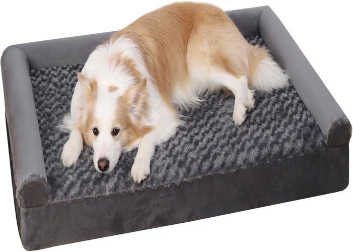 Meilleurs prix pour Panier Chien Grande Taille,121X76X18Cm,Orthopedique Canapé Pour Chien Xxl,Lit Pour Chien Housse Dehoussable Et Lavable,Gris