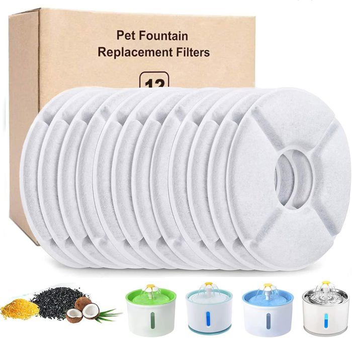 ECHOBUY Lot De 12 Filtres à Eau Charbon Actif Pour Ninja Luxe Cafe - Réduit Calcaire Et Impuretés