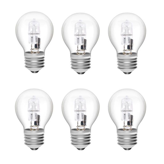 E27 Ampoules Halogènes 28W G45 en Verre à Intensité Variable Blanc Chaud 2700K Lampe en Forme de Balle de Golf Ampoule ( Lot de 6)