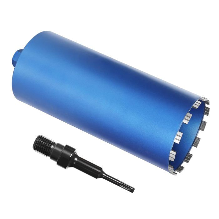 Couronne De Forage Diamantée 110mm X 400mm - Filetage UNC 1 1/4", Segments Turbo, Pour Béton Et Maçonnerie