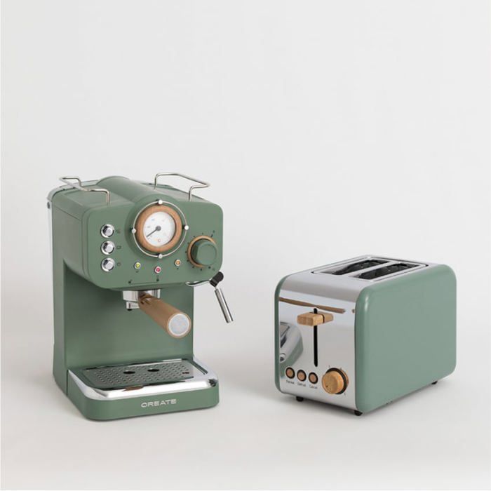 Pack Cuisine - Create - TOAST RETRO & THERA RETRO - Grille-pain & Cafetière - Finition Mate