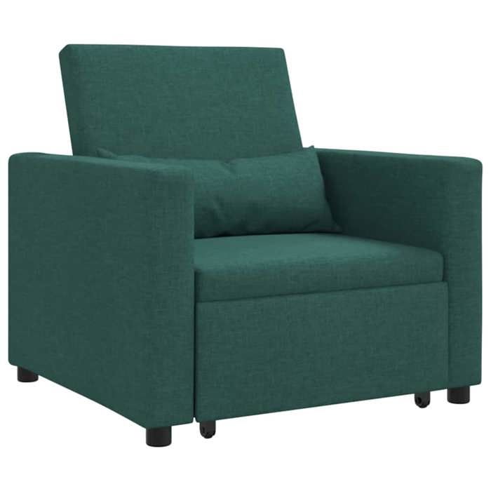 CHIC Canapé Lit Simple Vert foncé 90 x 165 x 87 cm tissu - 90x165x87 cm 484191 S11